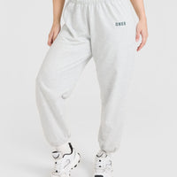 Lightweight Joggers with Printed Logo | Light Grey Marl