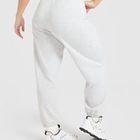 Lightweight Joggers with Printed Logo | Light Grey Marl