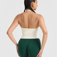 Timeless Halter Neck Mid Vest | Off White