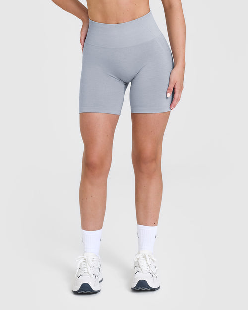 Oner Modal Effortless Seamless Shorts with White Logo | Metal Grey