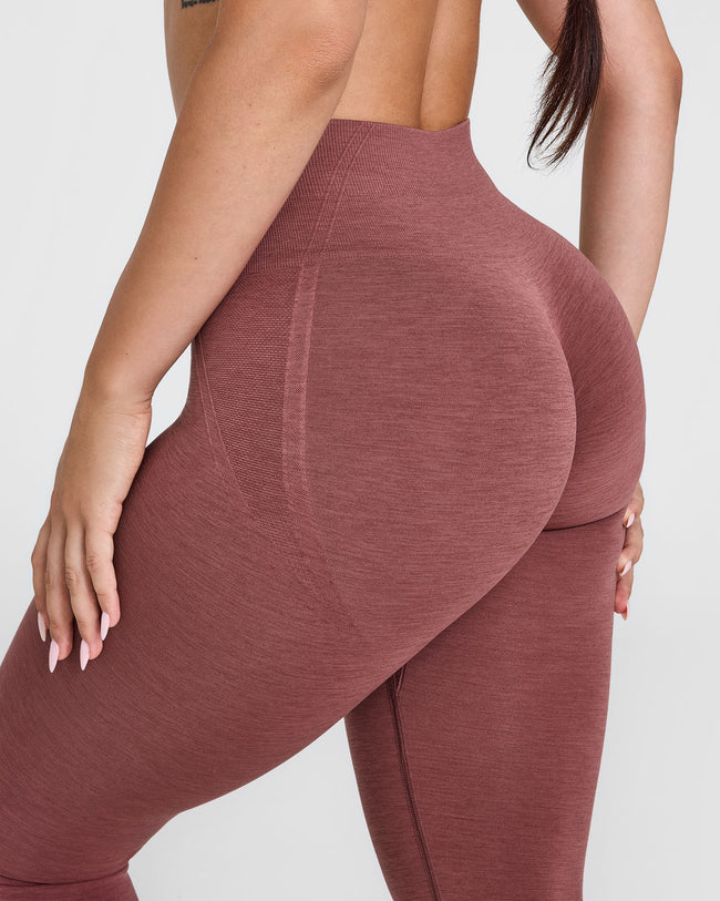 Effortless Seamless Leggings with White Logo | Berry