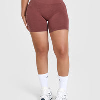Effortless Seamless Shorts with White Logo | Berry