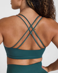 Everyday Cross Over Bralette | Marine Teal