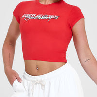 Cotton Baby T-Shirt with Graphic | Muscle Mommy Red