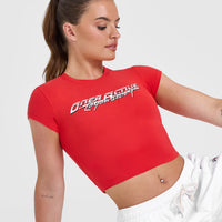 Cotton Baby T-Shirt with Graphic | Muscle Mommy Red