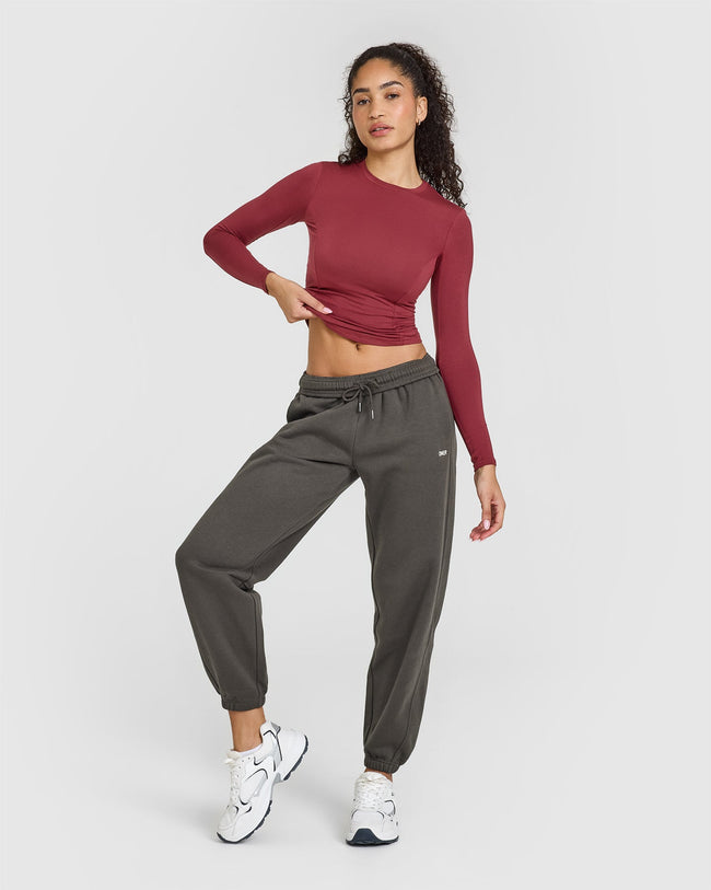 Mellowâ„¢ Soft Long Sleeve Top | Burnt Cherry