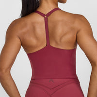 Timeless Square Neck Mid Vest | Burnt Cherry