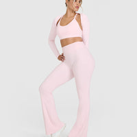 SoftMotion™ Flared Bottoms with White Logo | Ballet Pink