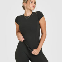 Mellowâ„¢ Rib T-Shirt | Soft Black