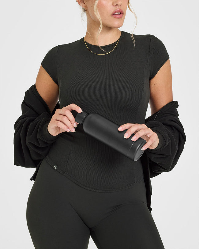 Mellowâ„¢ Rib T-Shirt | Soft Black