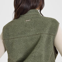 Zip Through Fleece Gilet | Alpine Green