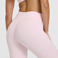 SoftMotion™ Leggings with White Logo | Ballet Pink