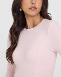 Mellow™ Rib Long Sleeve Top | Ballet Pink