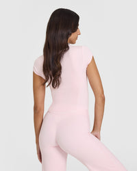 Mellow™ Rib Mid T-Shirt | Ballet Pink