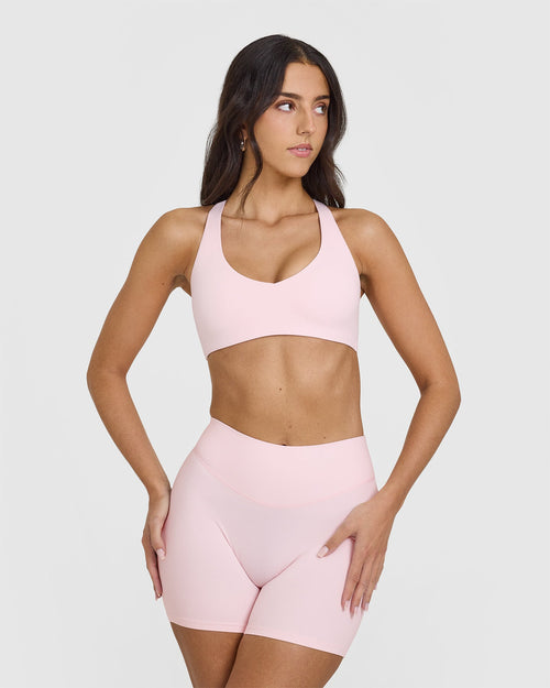 Oner Modal SoftMotion™ Bralette with White Logo | Ballet Pink
