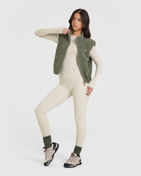 Mellow™ Rib Long Sleeve Top | Sand