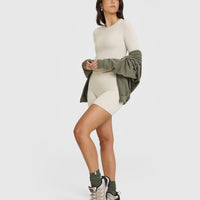 Mellow™ Rib Mid Long Sleeve Top | Sand