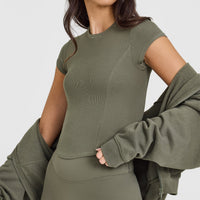 Mellow™ Rib Mid T-Shirt | Alpine Green