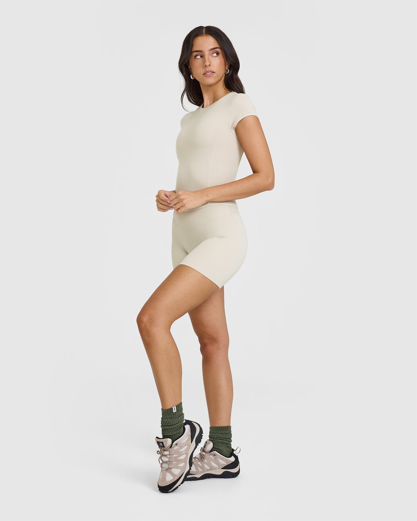 Mellow™ Rib Mid T-Shirt | Sand