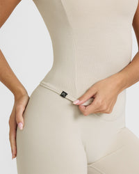 Mellow™ Rib Mid T-Shirt | Sand