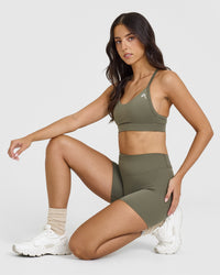 SoftMotion™ Shorts 6" with White Logo | Alpine Green