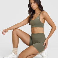 SoftMotion™ Shorts 6" with White Logo | Alpine Green