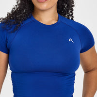 Go To Seamless Fitted Mid Top | Strong Blue