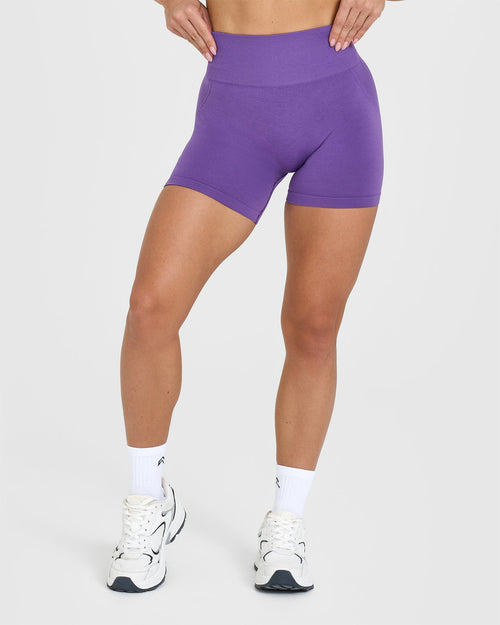 Oner Modal Effortless Seamless Shorts with White Logo | Iris Purple