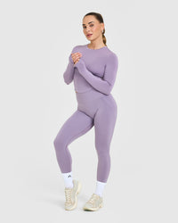 Mellowâ„¢ Soft Mid Long Sleeve Top | Soft Purple