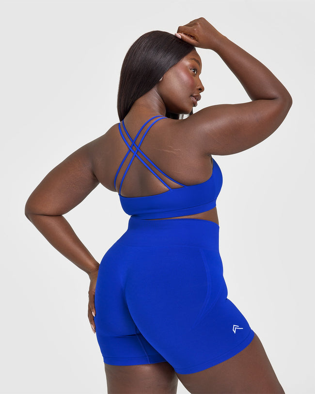 Everyday Cross Over Bralette | Strong Blue