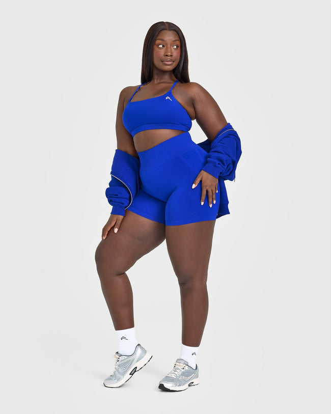 Everyday Cross Over Bralette | Strong Blue