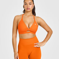 Unified Twist Sports Bra | Flame Orange