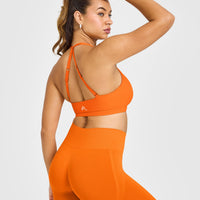 Unified Twist Sports Bra | Flame Orange