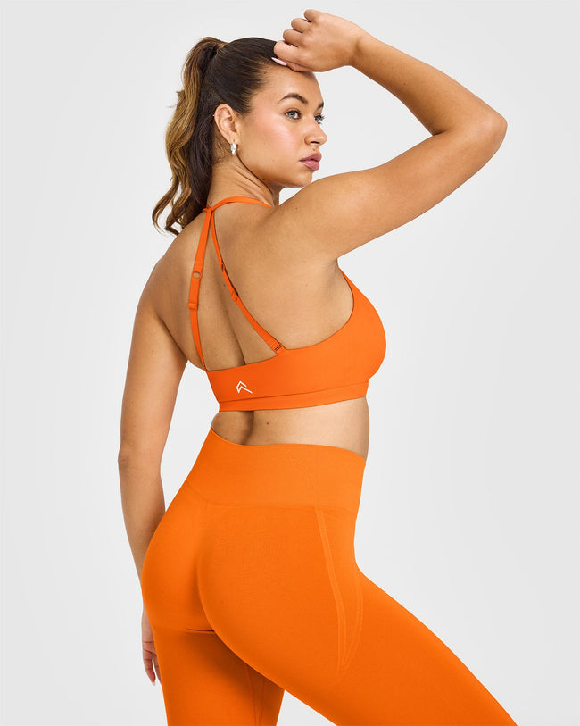 Unified Twist Sports Bra | Flame Orange