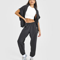 Lightweight Jogger with Printed Logo | Coal