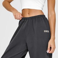 Lightweight Jogger with Printed Logo | Coal
