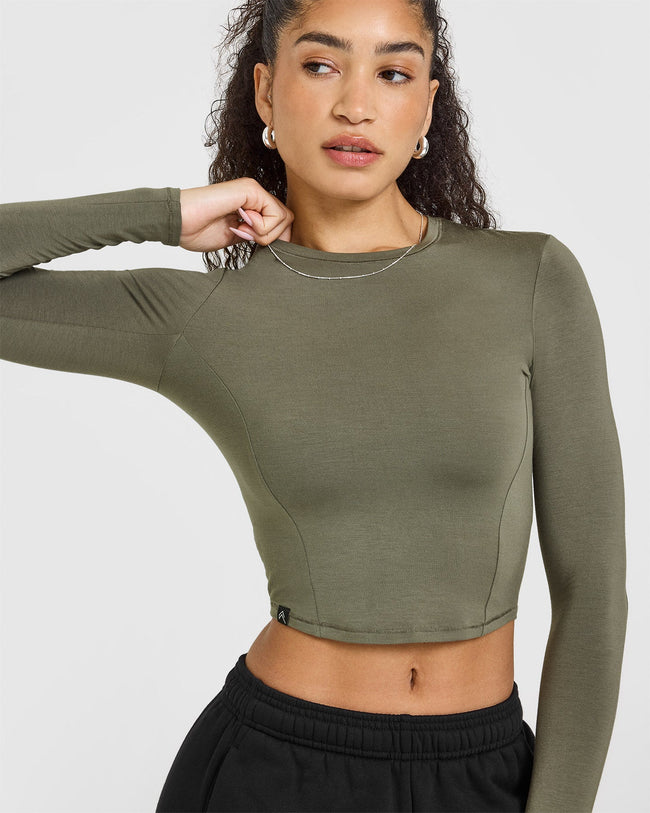 Mellowâ„¢ Soft Mid Long Sleeve Top | Alpine Green