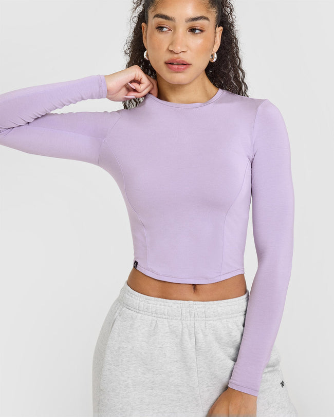 Mellowâ„¢ Soft Mid Long Sleeve Top | Wisteria Purple