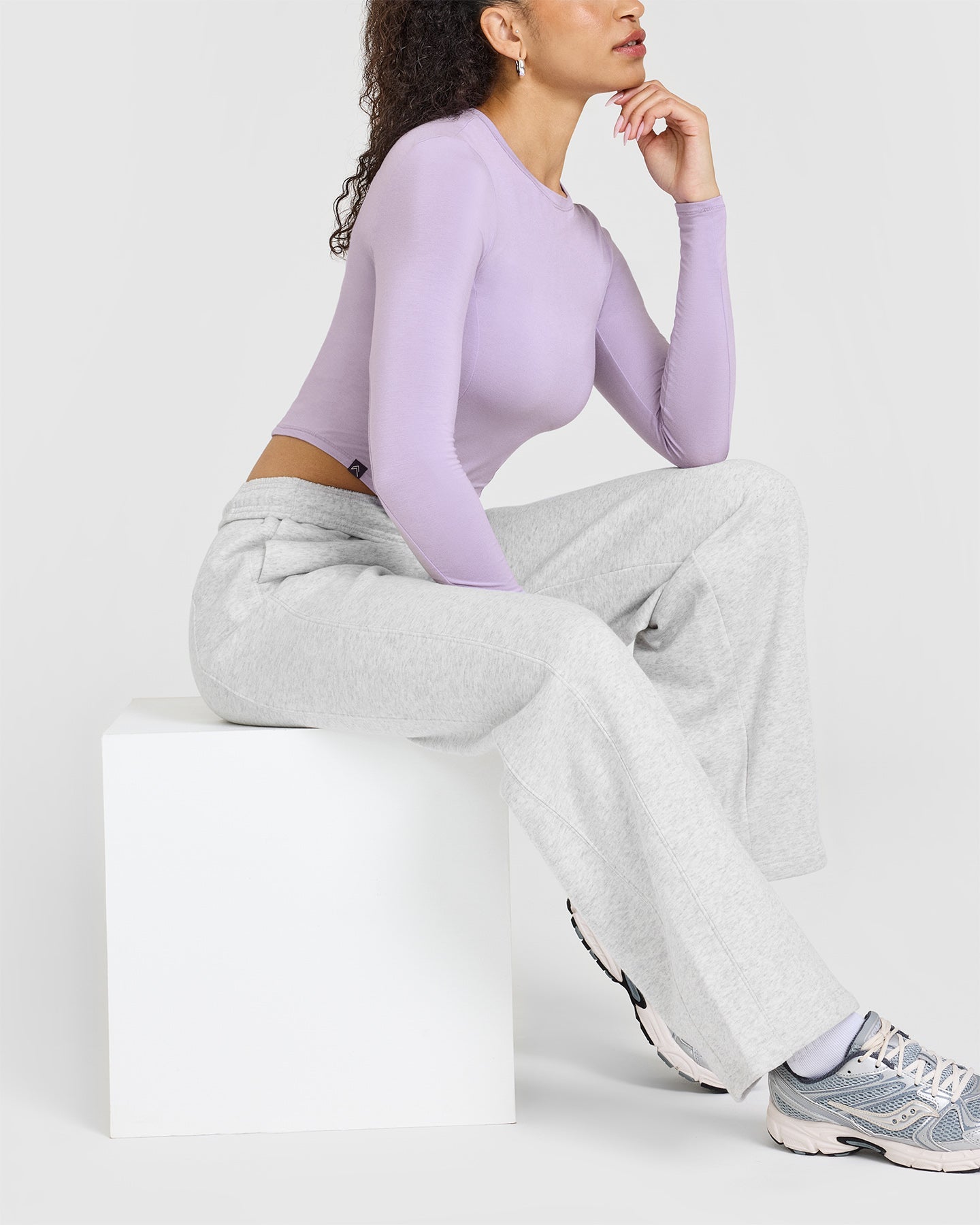 Mellowâ„¢ Soft Mid Long Sleeve Top | Wisteria Purple