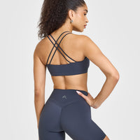 Everyday Cross Over Bralette | True Blue