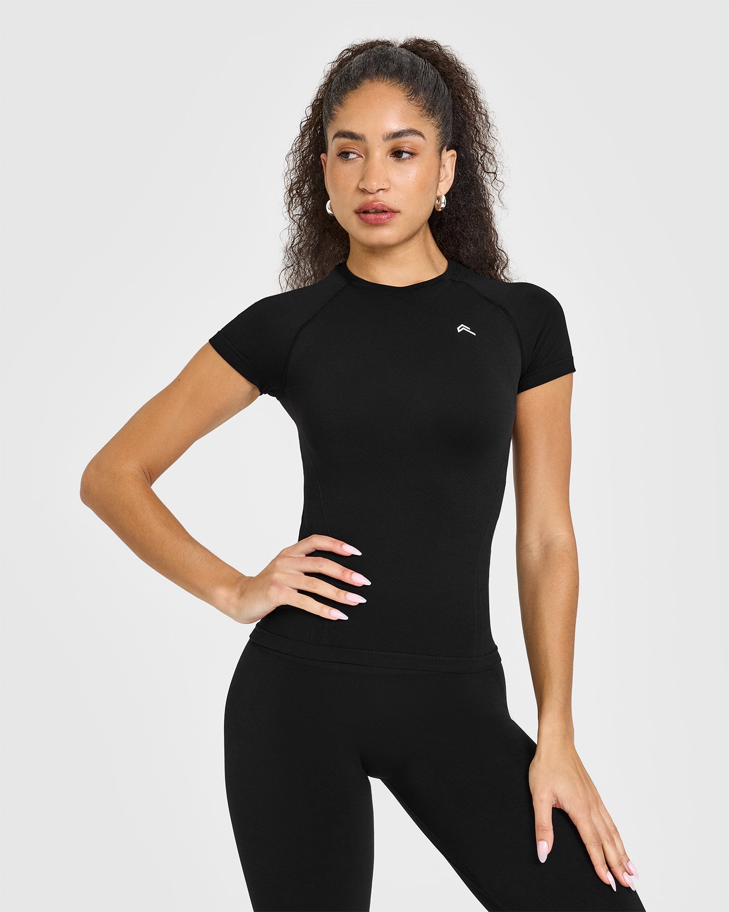 Go To Seamless Fitted Top | Black