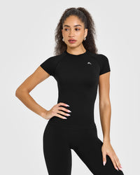 Go To Seamless Fitted Top | Black