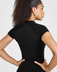 Go To Seamless Fitted Top | Black