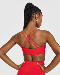 Everyday Cross Over Bralette | Muscle Mommy Red