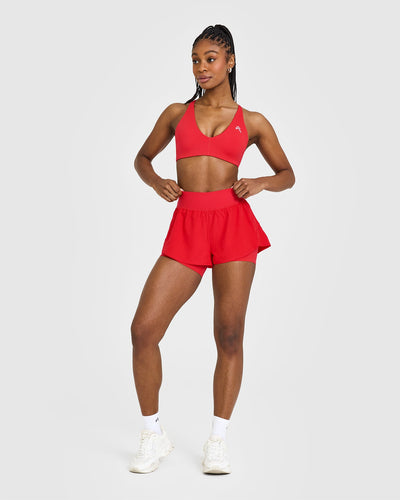 Unified Double Layer Shorts 5" | Muscle Mommy Red