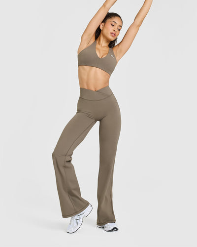 Unified Wrap Flared Bottoms | Moss Brown