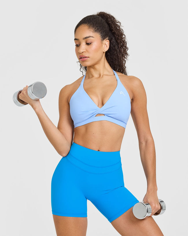 Unified Twist Sports Bra | Powdered Blue