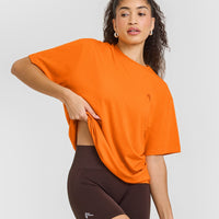 Classic Oversized Lightweight T-Shirt | Flame Orange