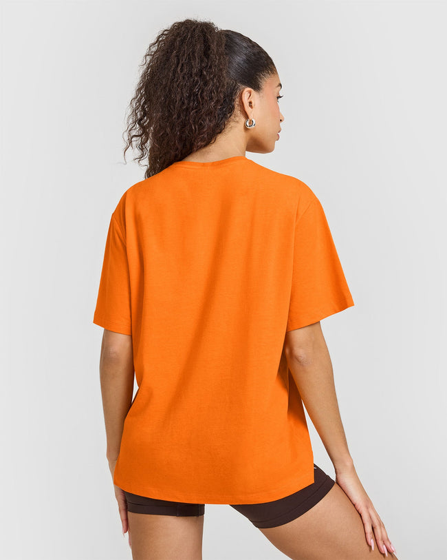 Classic Oversized Lightweight T-Shirt | Flame Orange