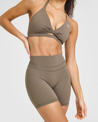 Unified High Waisted Shorts 6" | Moss Brown